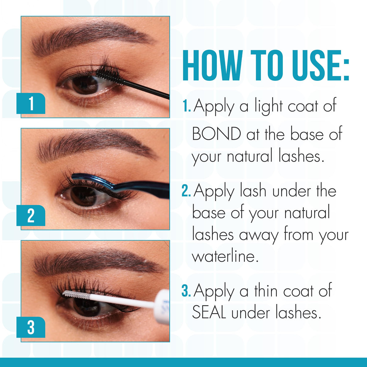 DUO product in use applying underlash for neat, long-lasting wear