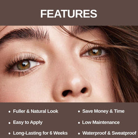 Duoffanny brows detailed close-up demonstrating natural shaping benefit