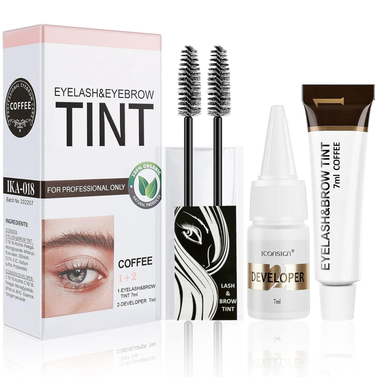 Duoffanny front packaging showing kit and included tools for easy at-home tinting