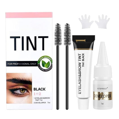 Duoffanny front packaging showing 2-in-1 kit and dark black benefit