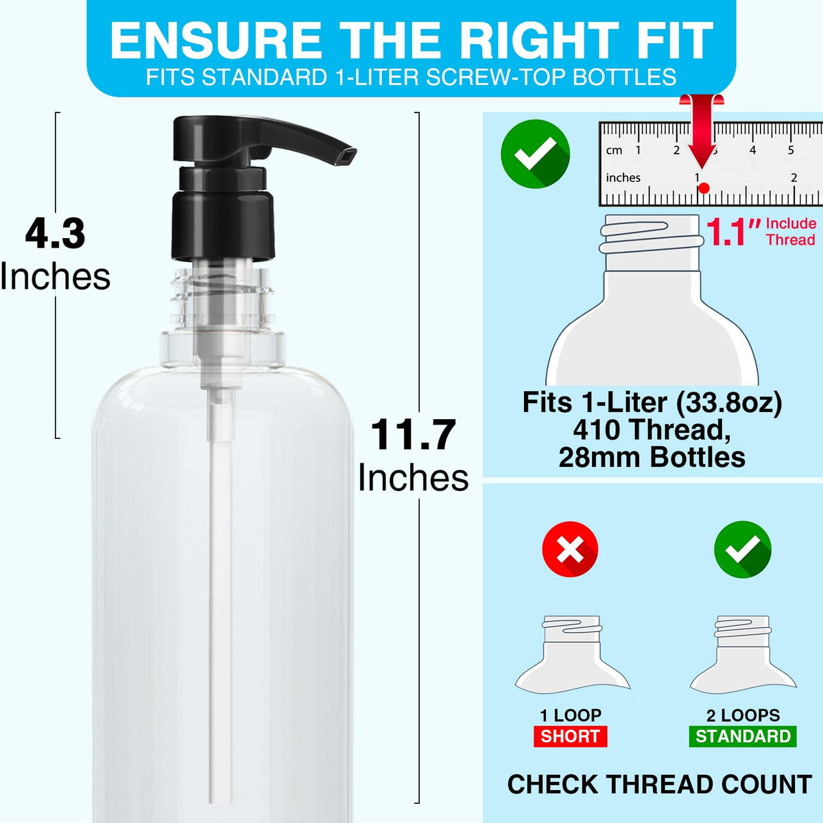 DupakSYS dip tube trimmed to fit shorter bottle for perfect suction