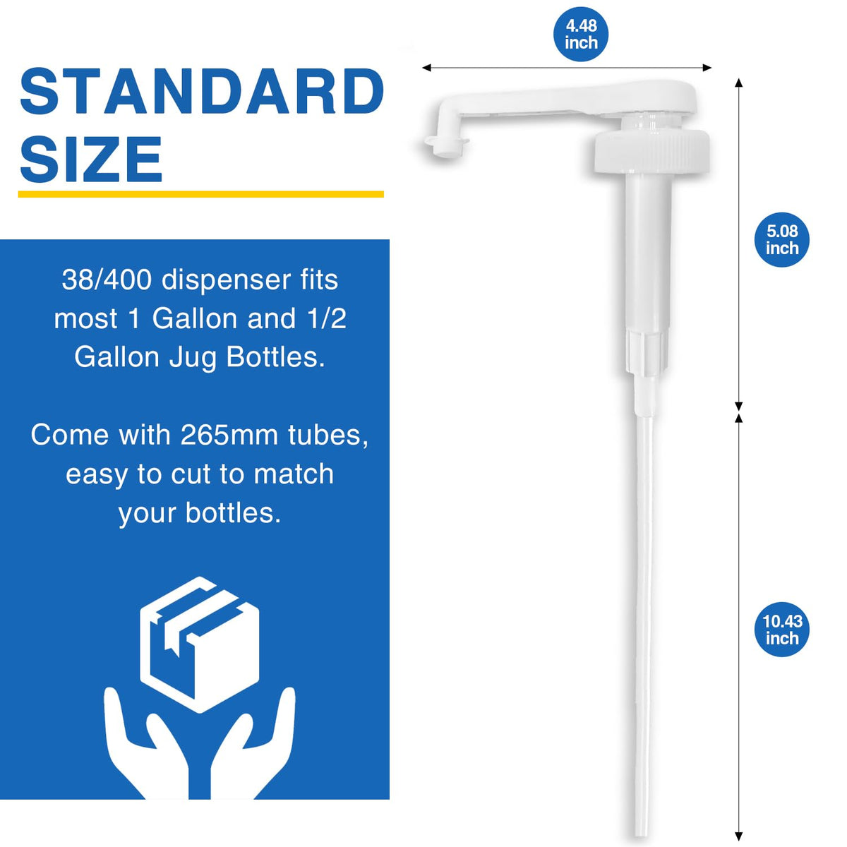 DupakSYS single pump with cap closed to prevent drips and keep surfaces clean