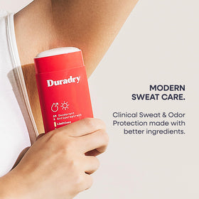 Duradry back label close-up highlighting ingredients and usage directions