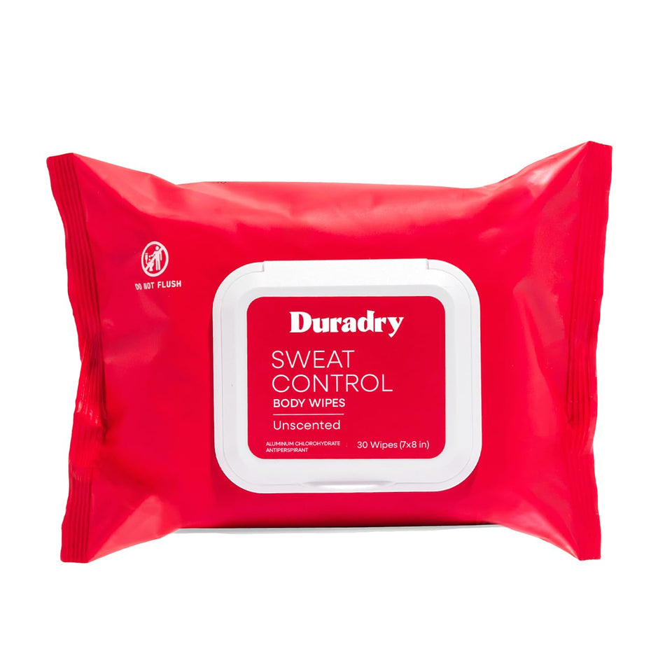 Duradry front packaging showing compact travel-friendly design and benefit