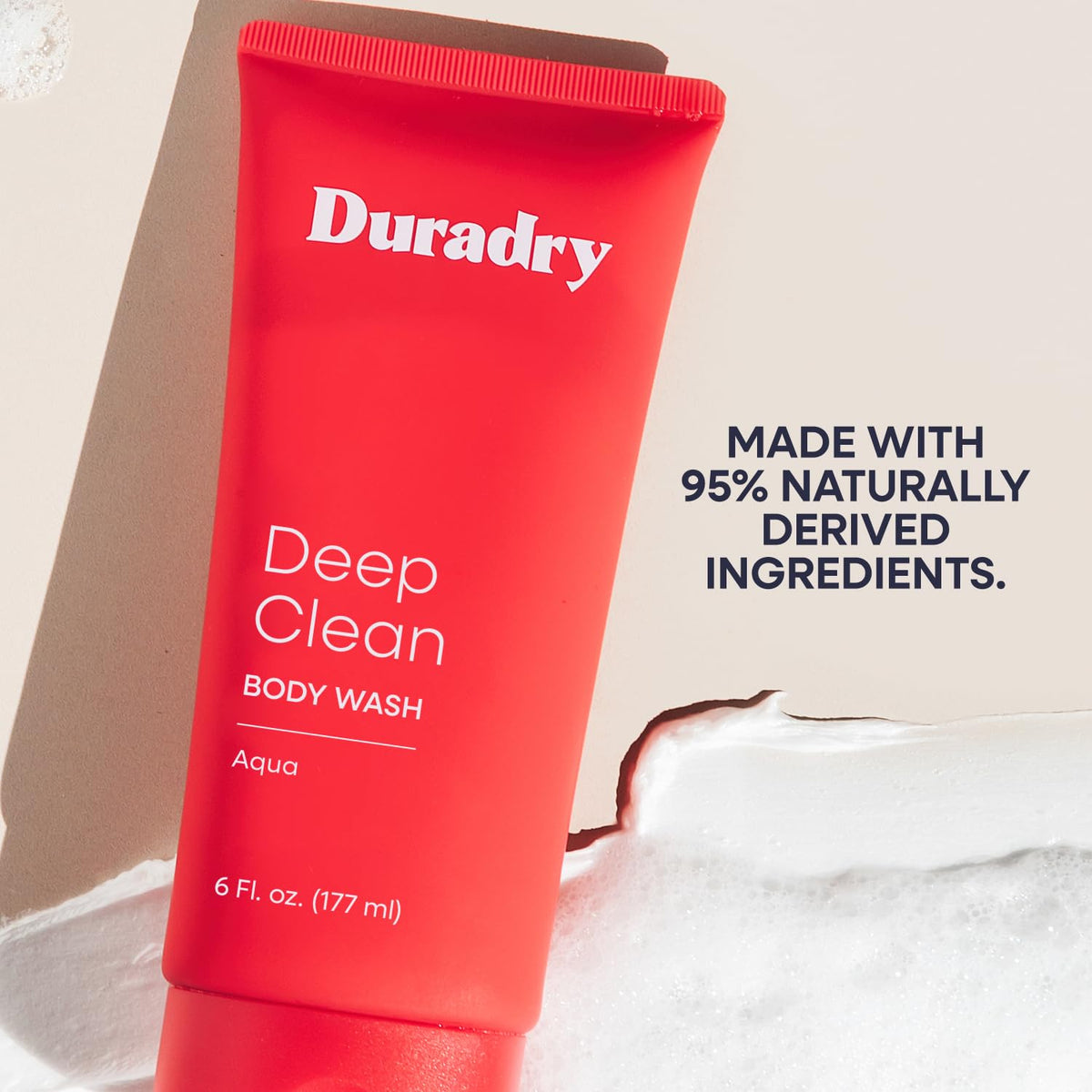 Duradry ingredients label close-up highlighting natural extracts and moisturizing oils