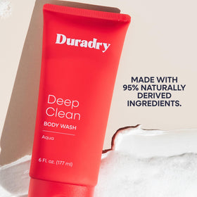 Duradry ingredients label close-up highlighting natural extracts and moisturizing oils