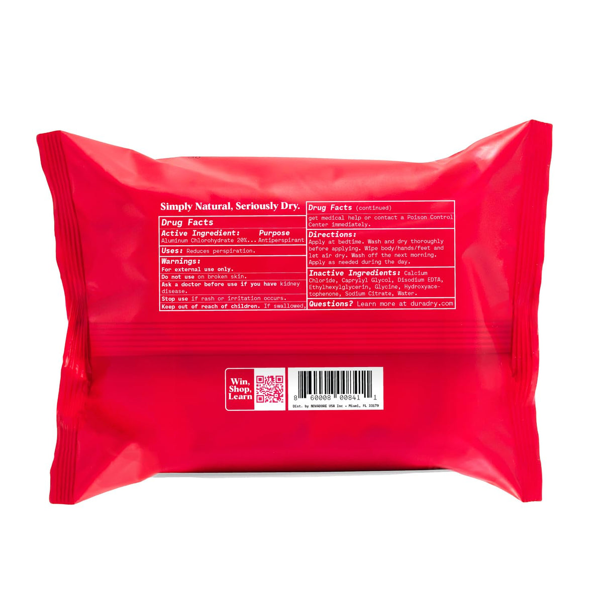 Duradry wipes on a bathroom counter portraying daily routine and discreet use