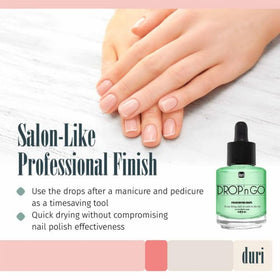 duri in-salon style manicure scene showing glossy finished nails
