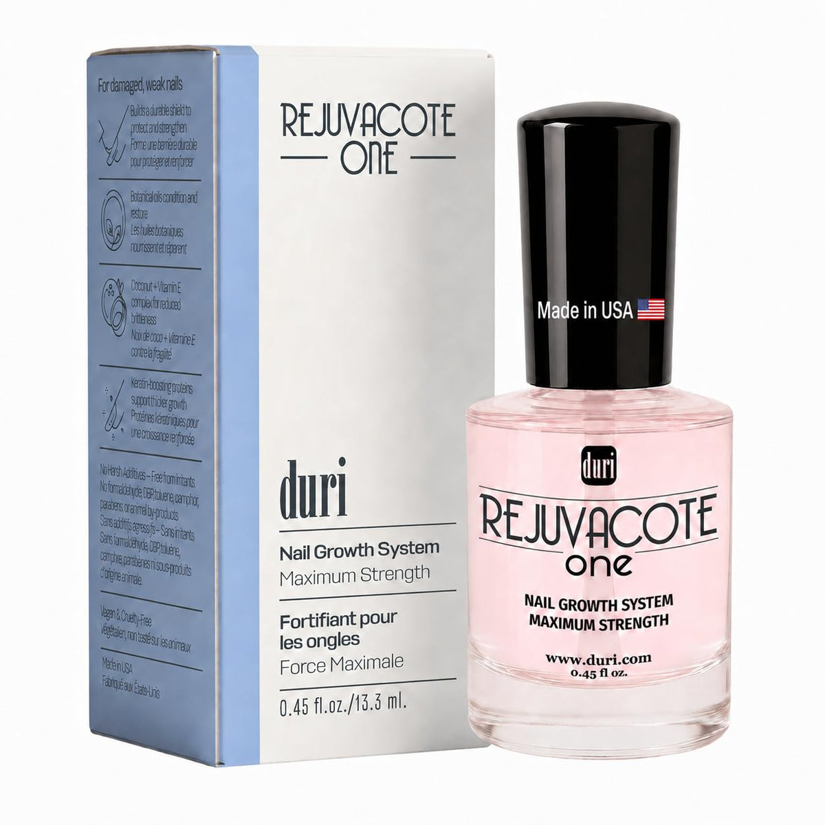 Duri product front packaging showing clear nail-strengthening benefit