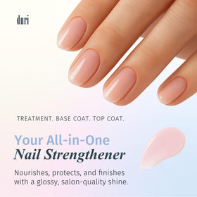 Duri Rejuvacote 1 bottle next to ruler demonstrating compact salon size
