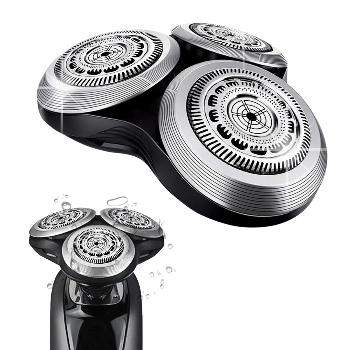 Durimi SH90 front packaging showing replacement head and included brush for easy swap