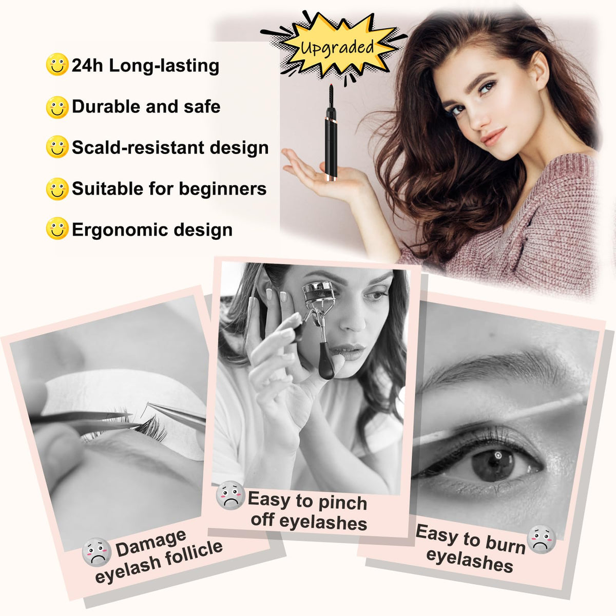 Dust2Oasis curler texture and control button detail offering easy temperature selection