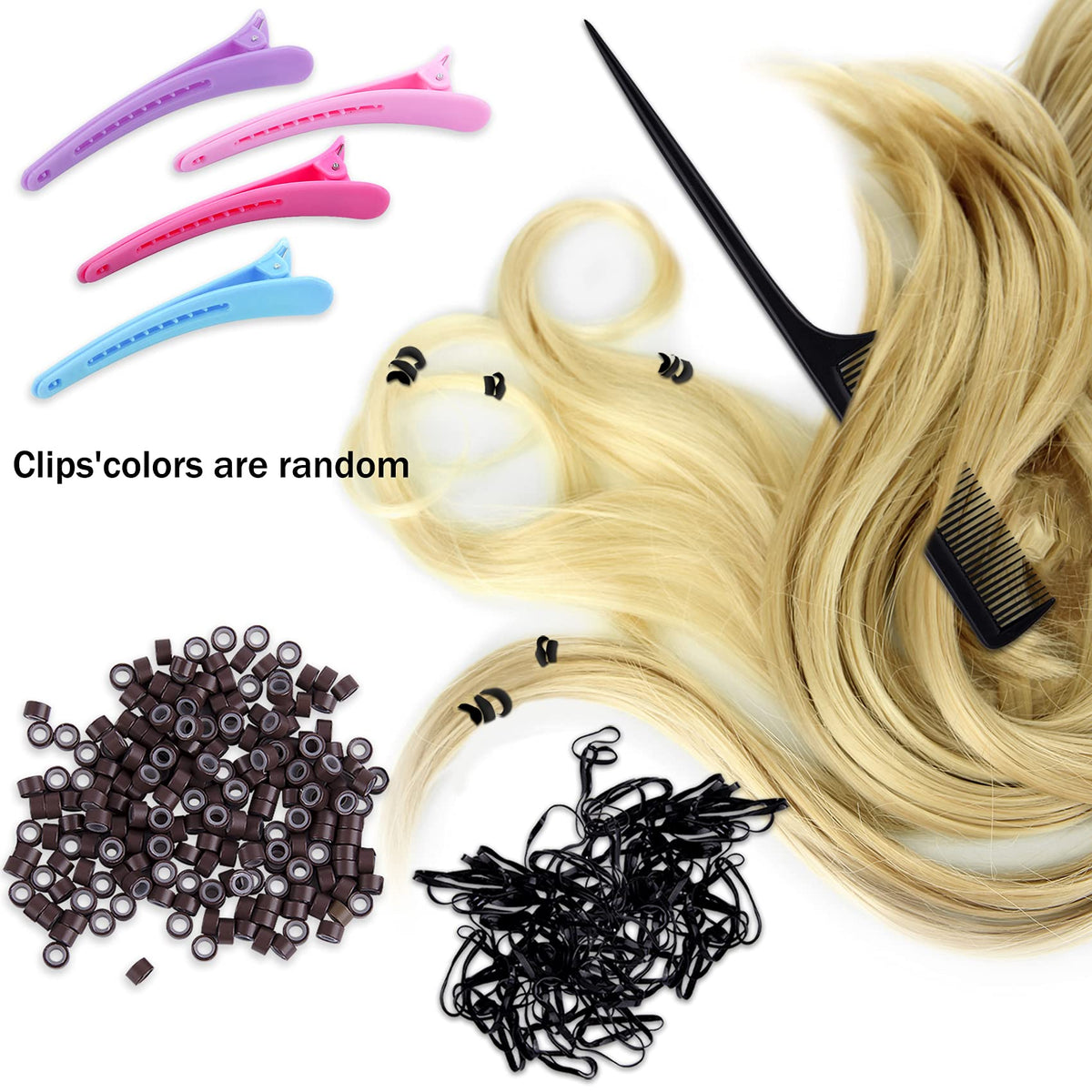 Duufin stylist installing micro link extensions demonstrating non-heat application benefit