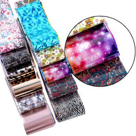 Duufin metallic foil texture capturing laser shine for bold chrome nails