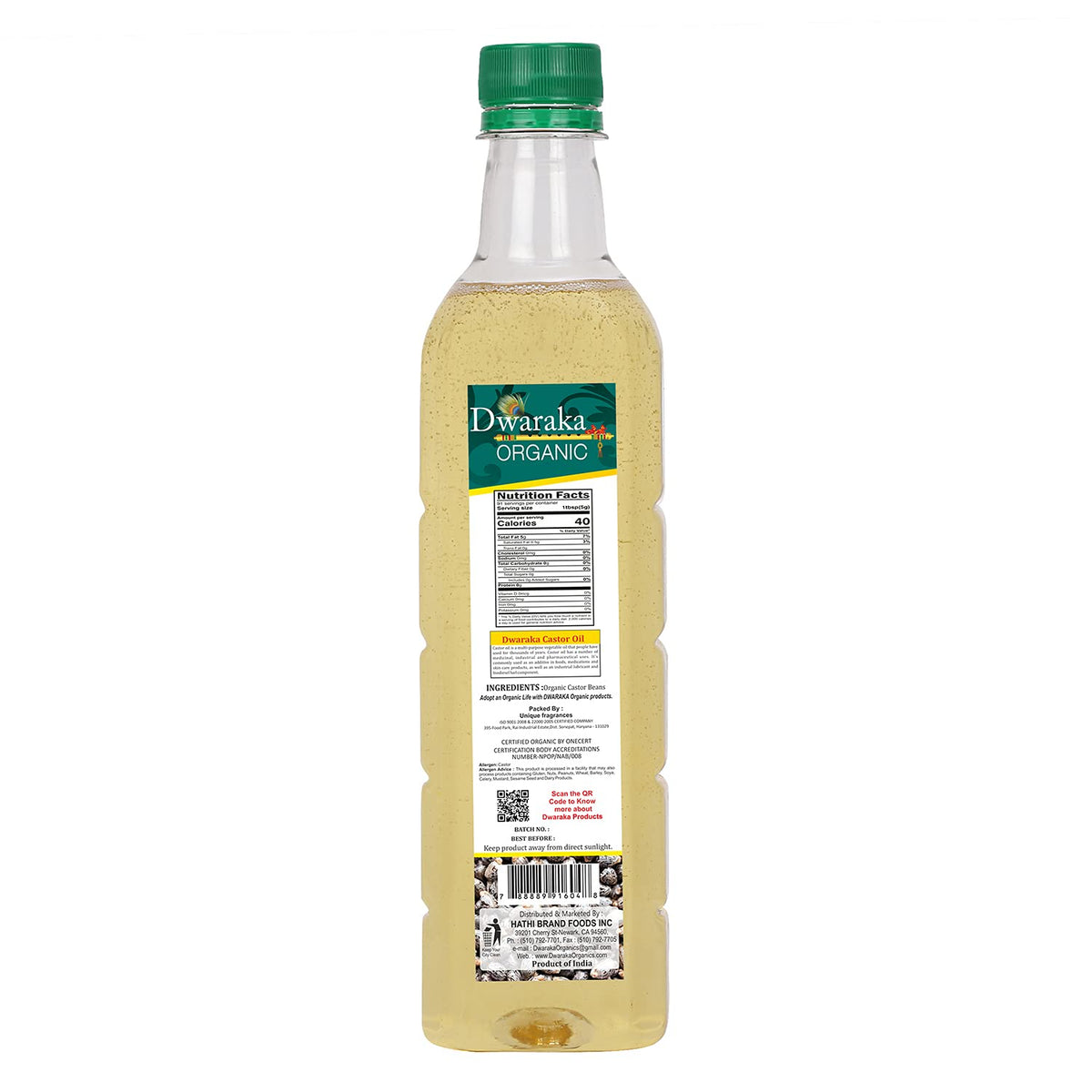 Close-up of Dwaraka castor oil pouring to show smooth texture and nutrient retention