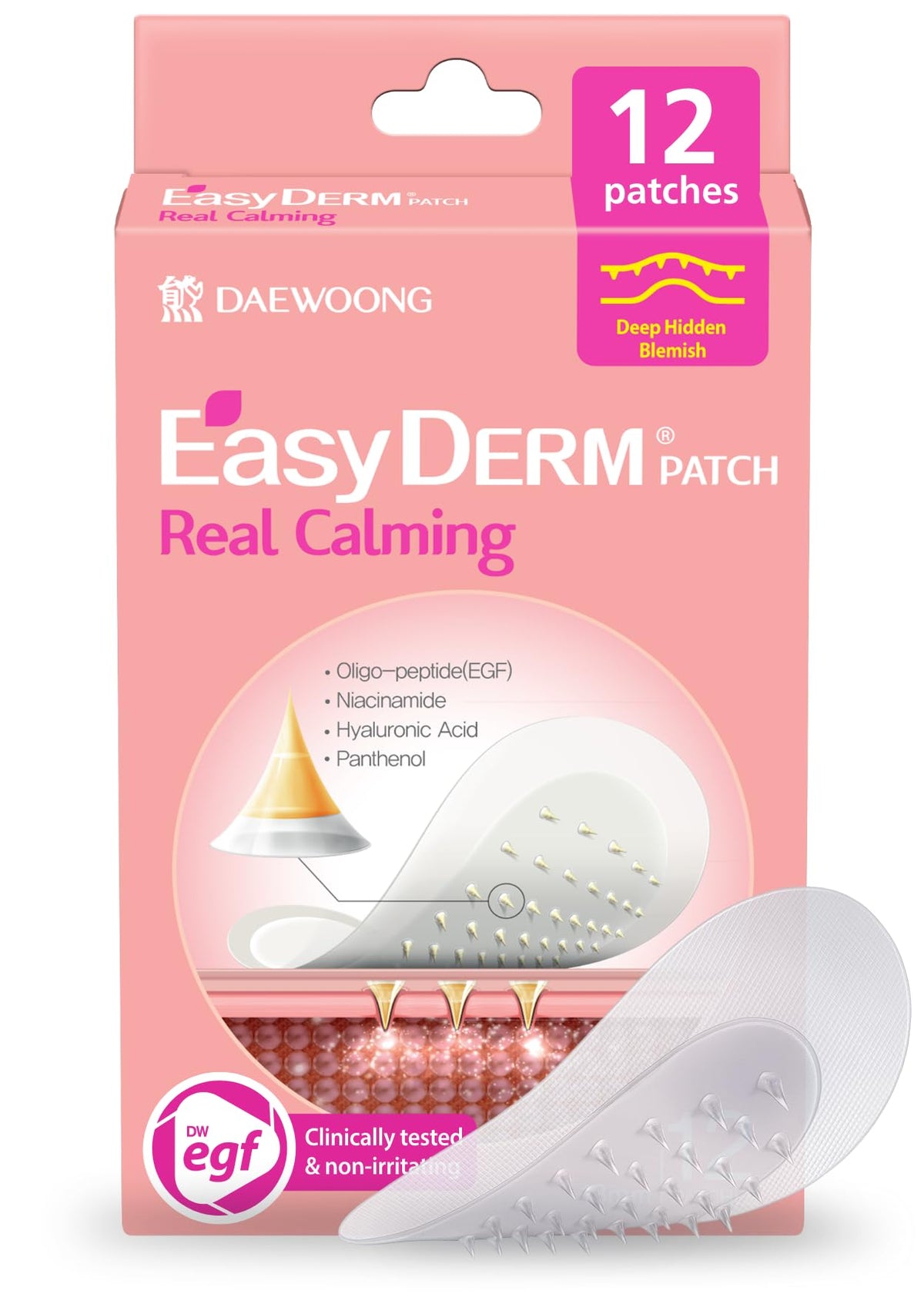 DWEasyDerm front packaging showing product benefits and count