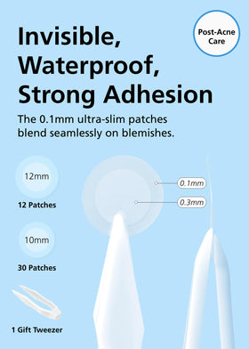 DWEasyDerm hydrocolloid patch texture close-up showing thin, discreet absorbent surface
