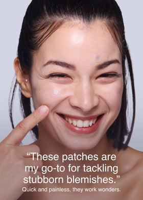 DWEasyDerm patch on bedside table indicating easy overnight application routine