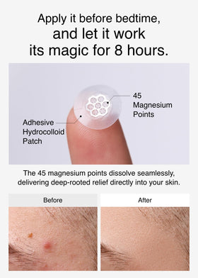 DWEasyDerm patch applied on cheek demonstrating discreet protection and calming effect