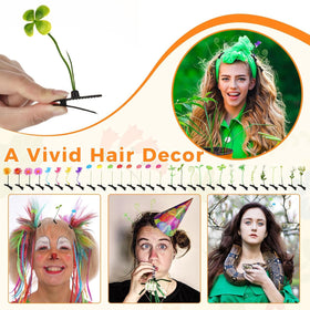 DX Grandway clips worn in hair at festival style, secure hold and colorful flair