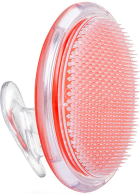 Dylonic brush front view showing compact orange design and ergonomic shape for better control