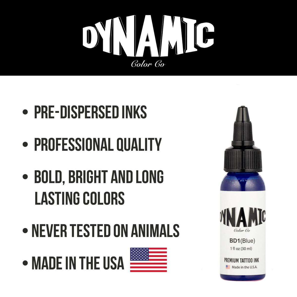 Dynamic Color bottle in a tattoo studio setting showing professional use