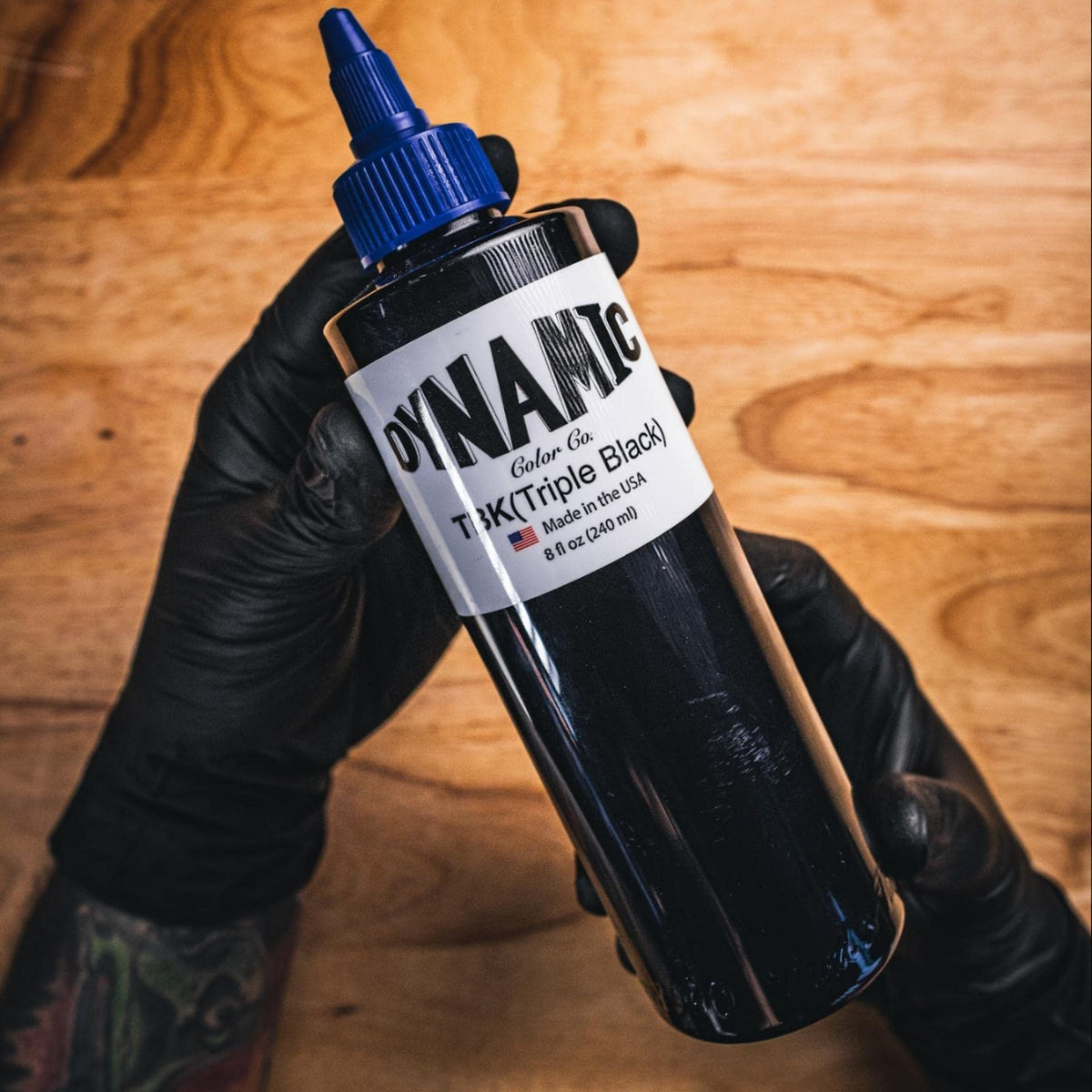 Dynamic Color Co bottle next to a ruler for scale showing generous 8oz supply