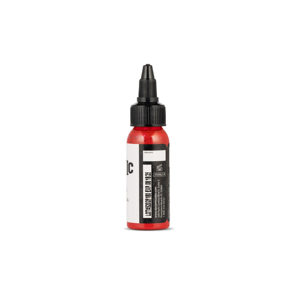 Dynamic Color Fire Red flowing through needle demonstrating smooth consistency