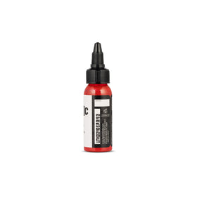 Dynamic Color Fire Red flowing through needle demonstrating smooth consistency