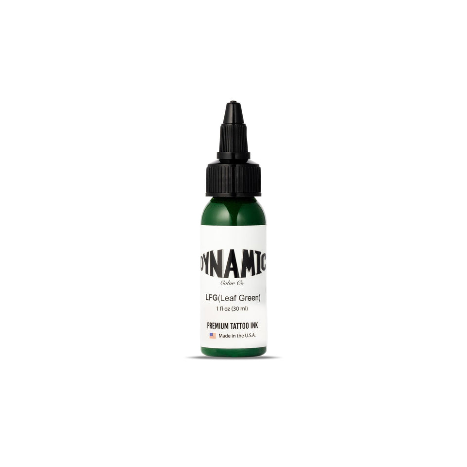 Dynamic Color Leaf Green front bottle showing label and color