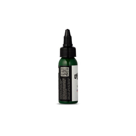 Dynamic Color Leaf Green ink in needle during tattooing for consistent flow