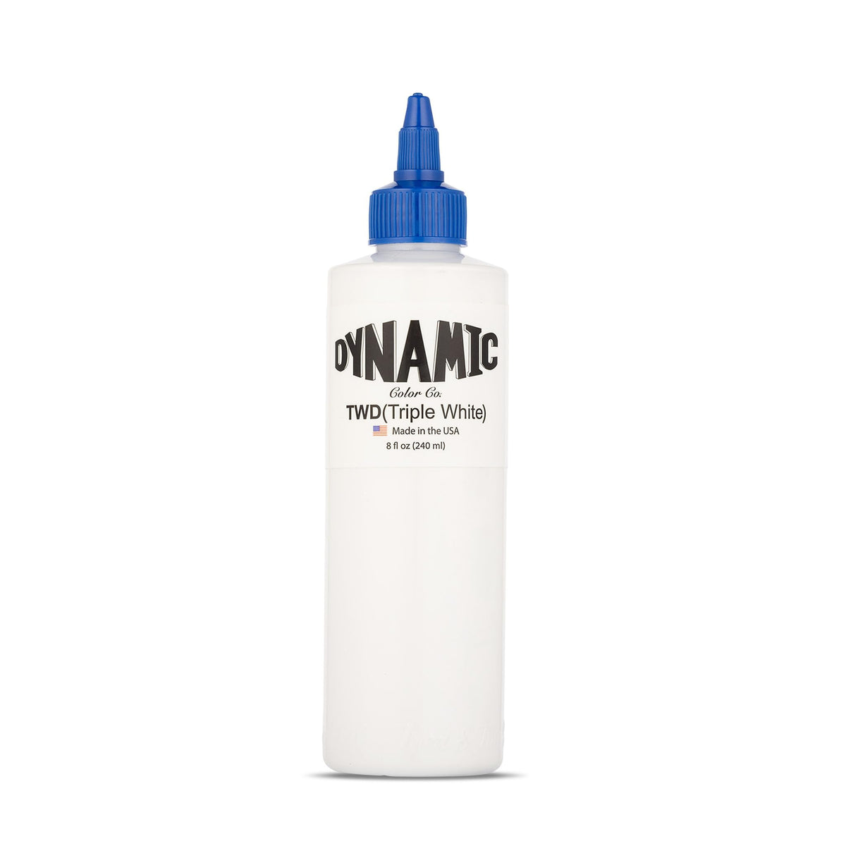 Dynamic Color Triple White front packaging showing brand and bottle benefit of clear opacity