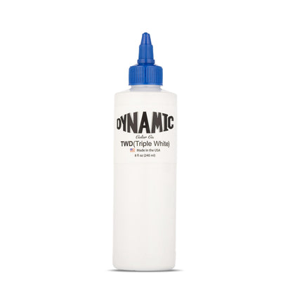 Dynamic Color Triple White front packaging showing brand and bottle benefit of clear opacity