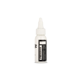 Dynamic Color White close-up texture of ink consistency, illustrates smooth flow and packing ability
