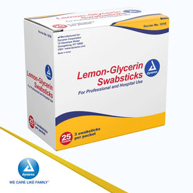 Dynarex swabsticks on clinical tray illustrating professional use and infection control