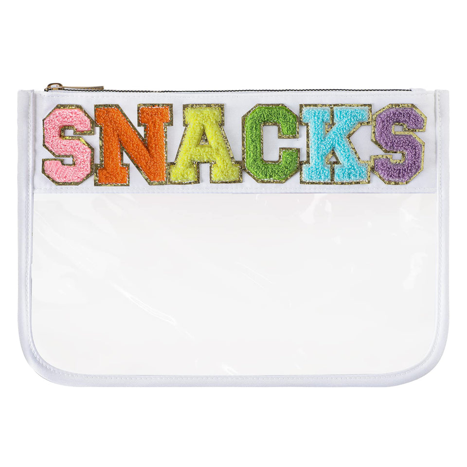DYSHAYEN front view clear pouch showing size and design benefit visibility