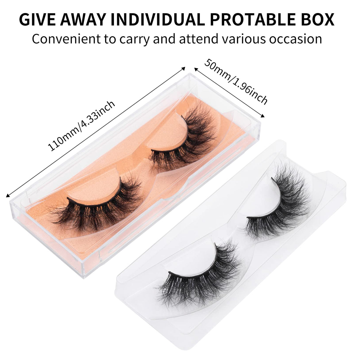 DYSILK lashes applied on eye, wispy 16mm length adds definition without weight