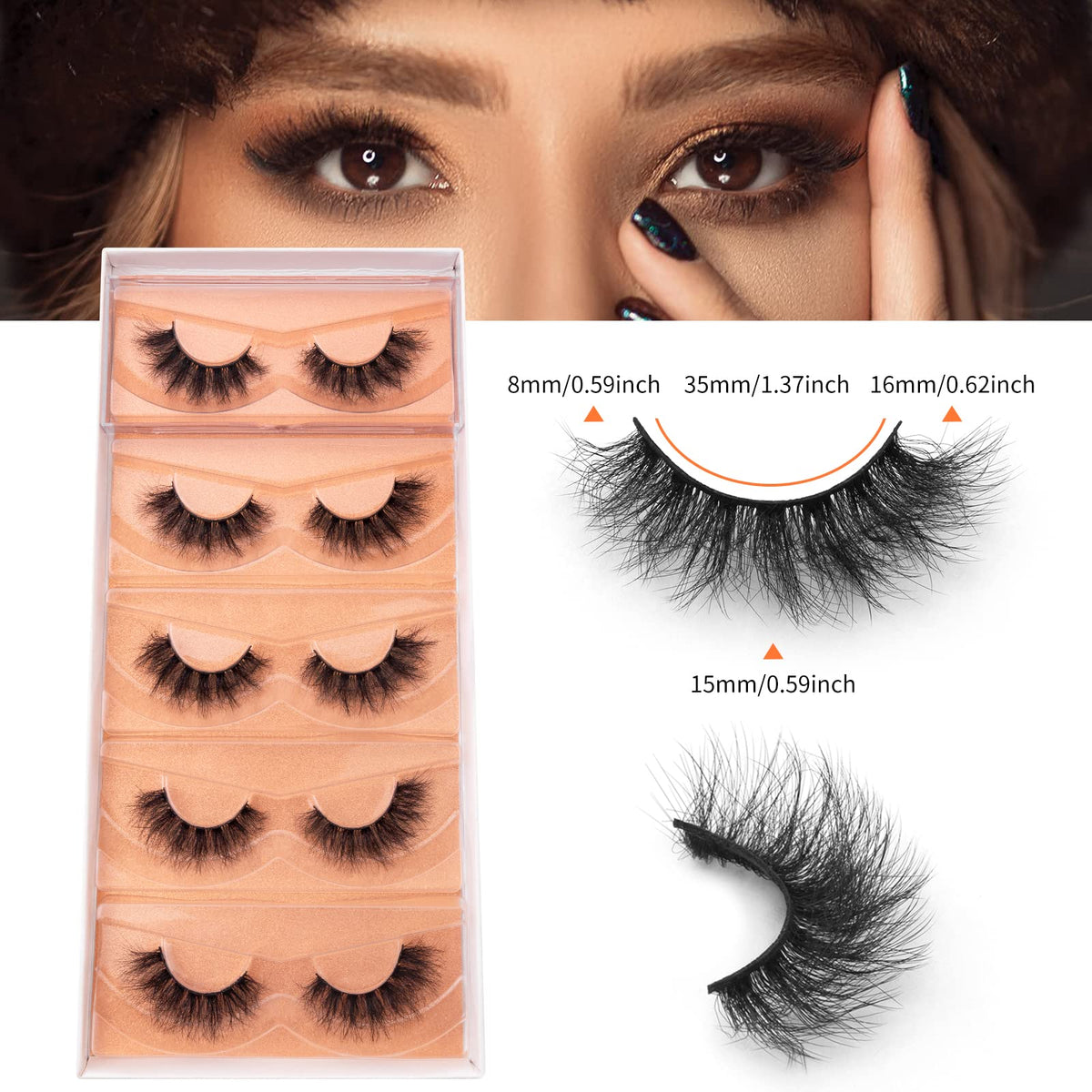 DYSILK detailed view of faux mink fibers, soft fluffy texture for natural volume