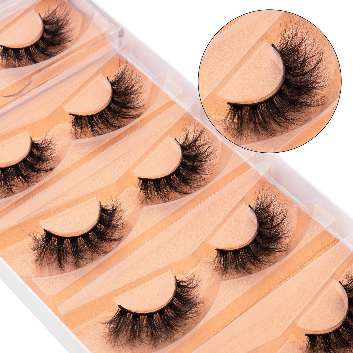 DYSILK hard plastic travel case protecting lashes, keeps shape for reuse