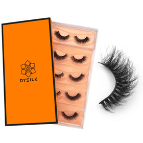 DYSILK front packaging showing 5 pairs and cat-eye styling benefit