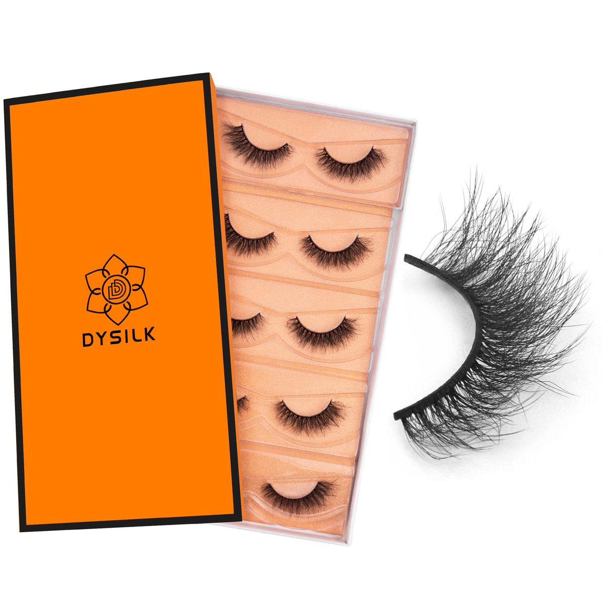 DYSILK front packaging showing five pairs and kit benefits