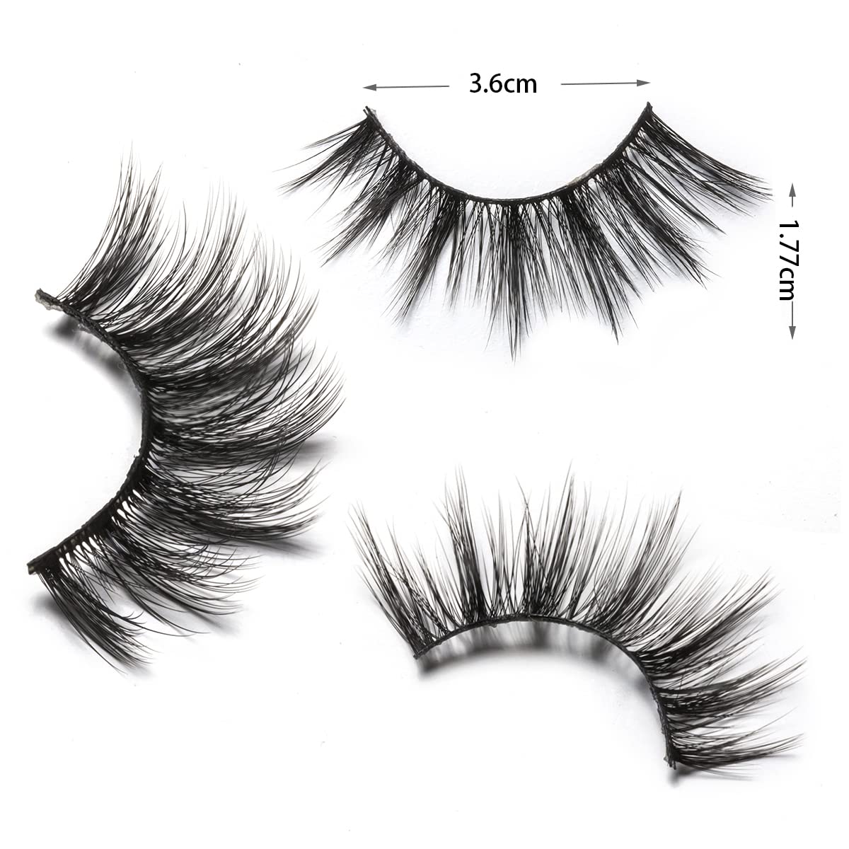 DYSILK lashes in hand to show scale and lightweight, wearable size