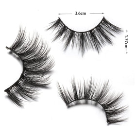 DYSILK lashes in hand to show scale and lightweight, wearable size