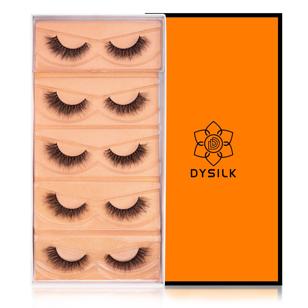 DYSILK lashes inside a makeup bag highlighting portability