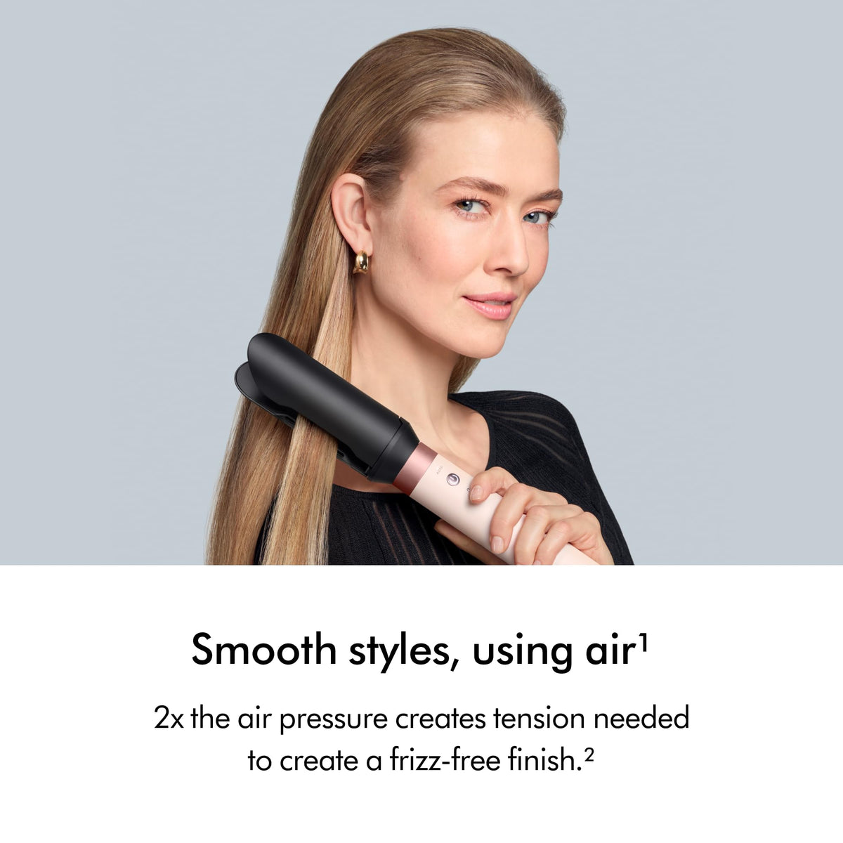 Dyson Airwrap lineup of six attachments illustrating versatile styling options
