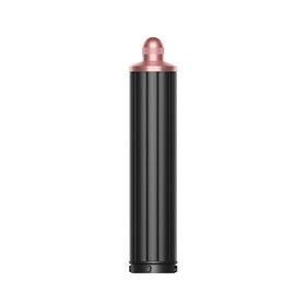 Dyson Airwrap long barrel front view showing sleek Black/Rosé finish and styling versatility
