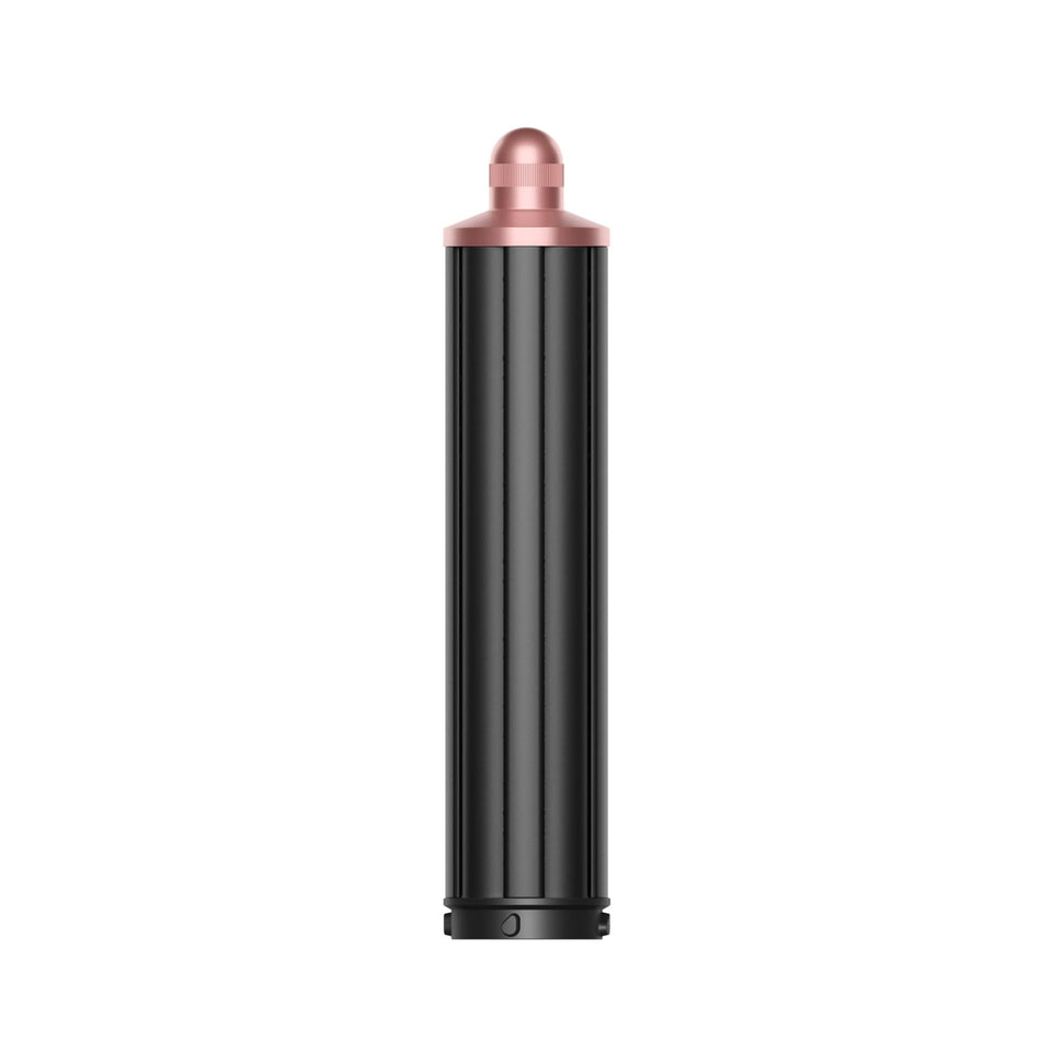 Dyson Airwrap long barrel front view showing sleek Black/Rosé finish and styling versatility