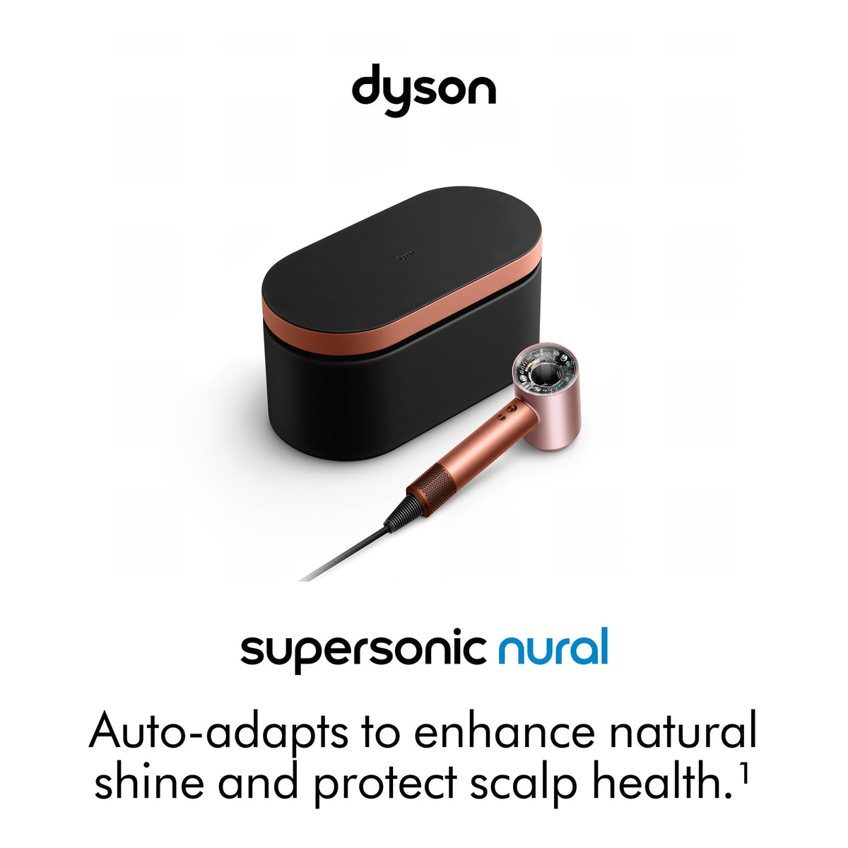 Dyson Supersonic Nural with all attachments lined up for versatile styling options and convenience