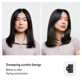 Dyson Supersonic Nural held in hand in-use demonstrating ergonomic balance and comfortable styling