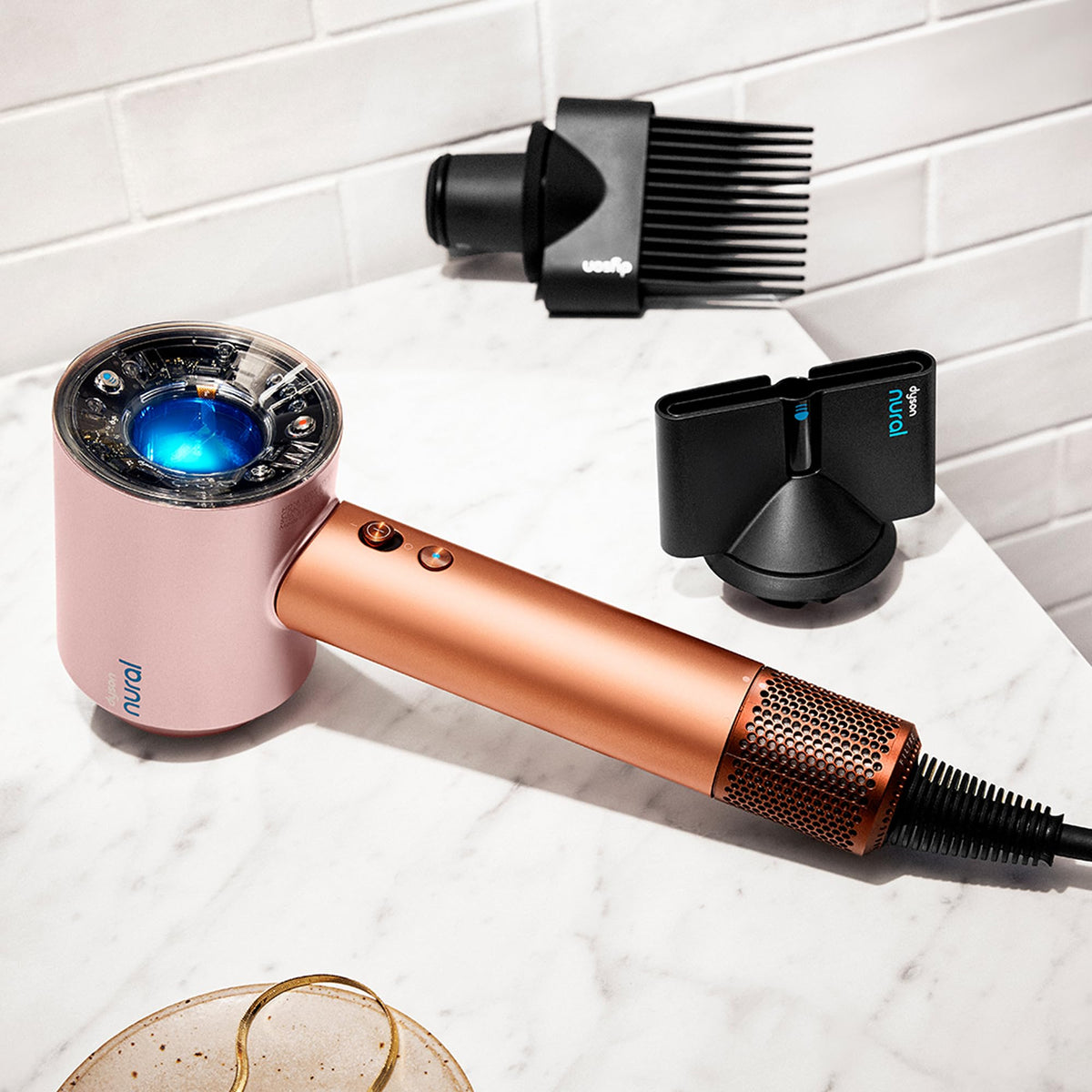 Dyson Supersonic Nural styling concentrator closeup for precise airflow and smooth, sleek finishes